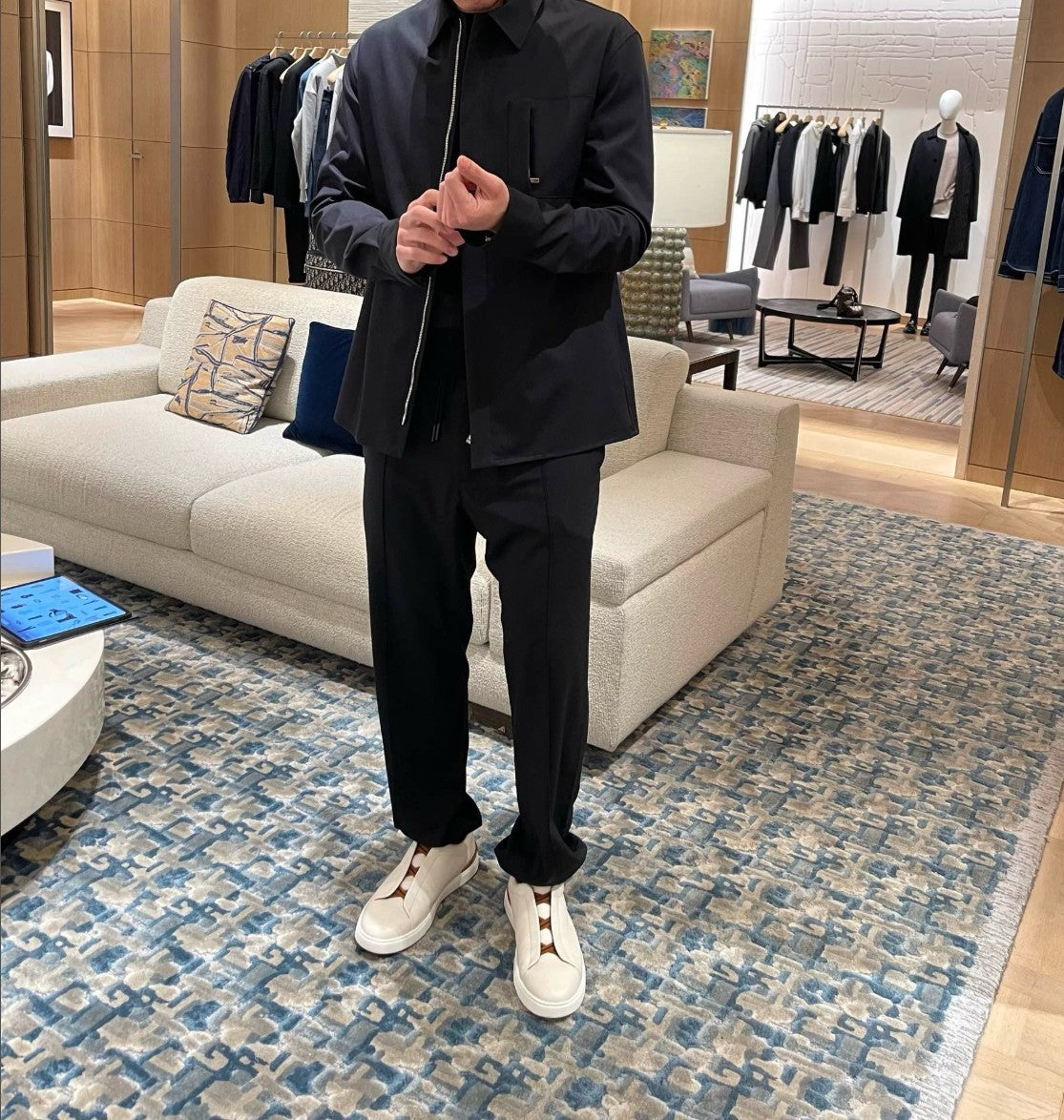 디올 CD 로고 캐쥬얼 바지