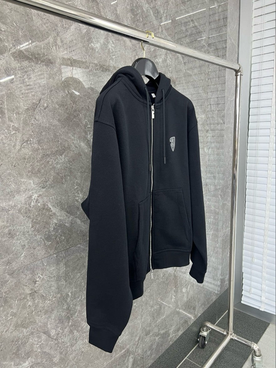 버버리 방패 로고 후드 집업