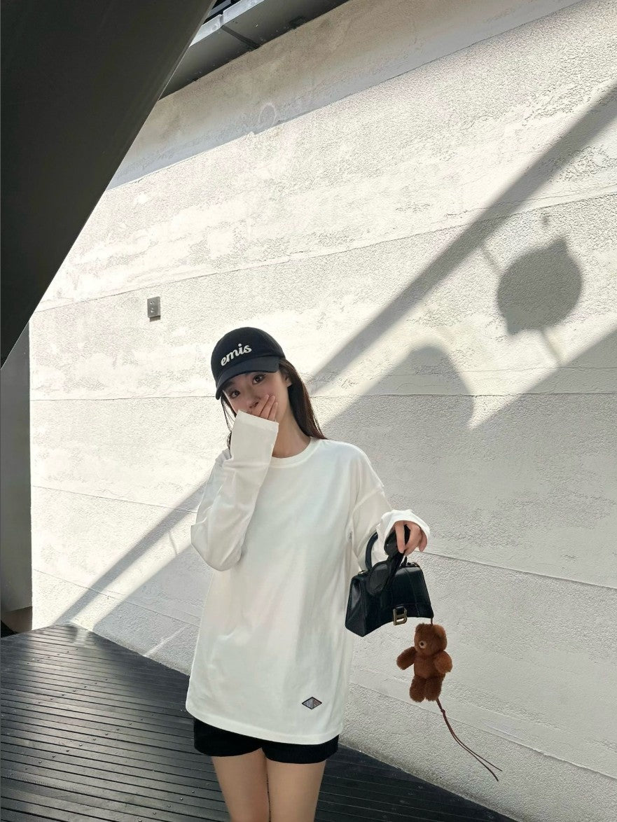 보테가베네타 다이아 로고 긴팔티