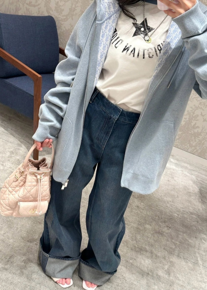 디올 오블리크 캐시미어 후드 집업