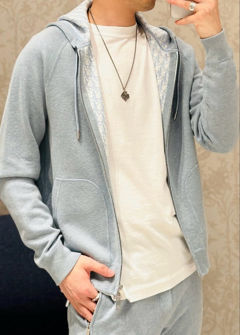 디올 오블리크 캐시미어 후드 집업