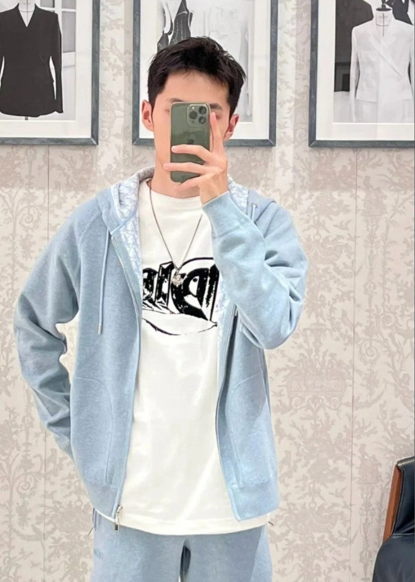 디올 오블리크 캐시미어 후드 집업