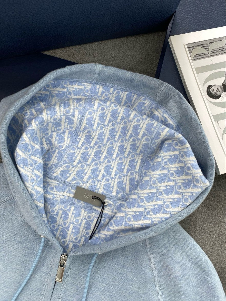 디올 오블리크 캐시미어 후드 집업