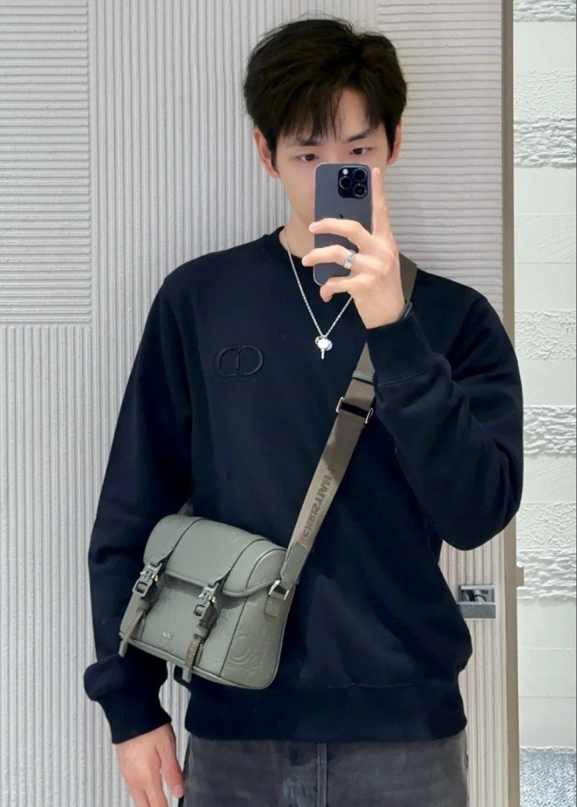 디올 CD 로고 기모 맨투맨