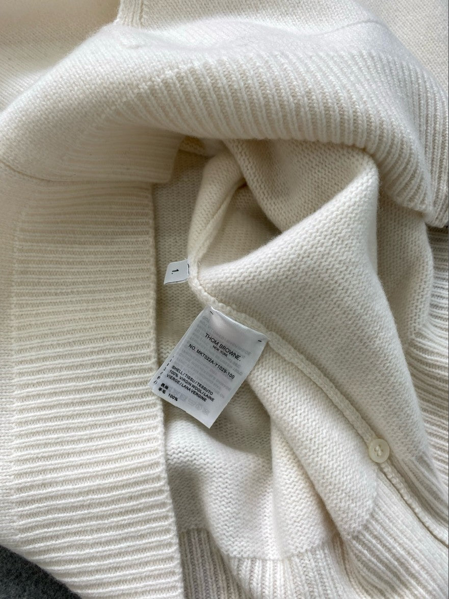 톰브라운 사선 완장 후드 집업