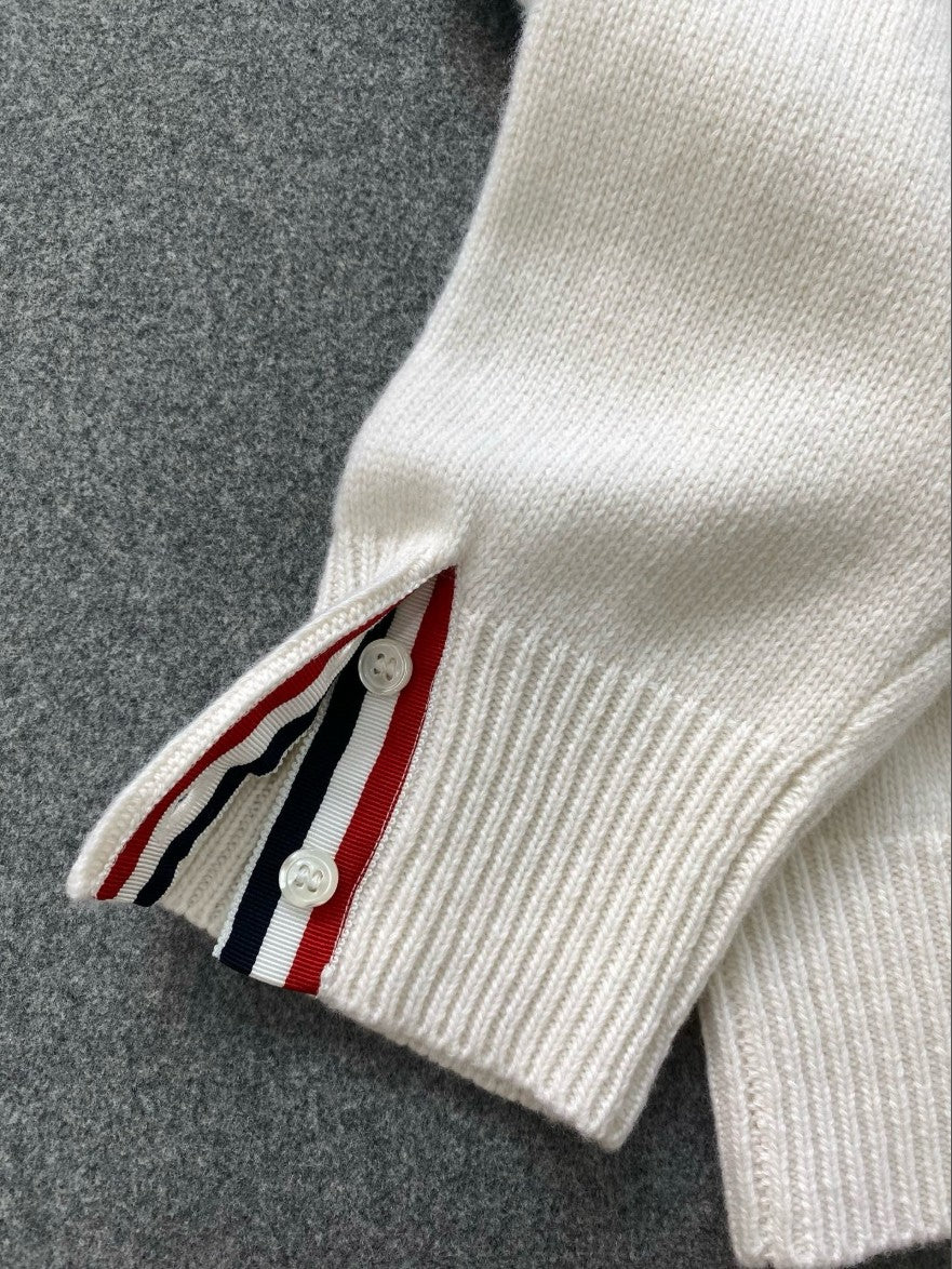 톰브라운 사선 완장 후드 집업