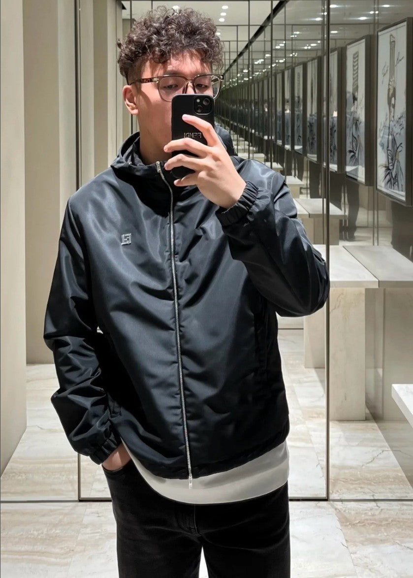 펜디 FF 메탈 로고 후드 집업 자켓