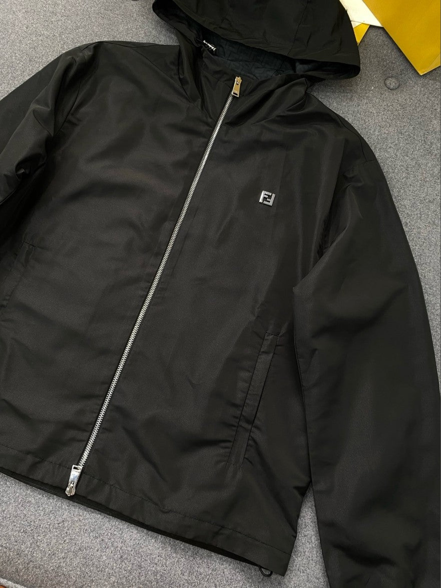 펜디 FF 메탈 로고 후드 집업 자켓