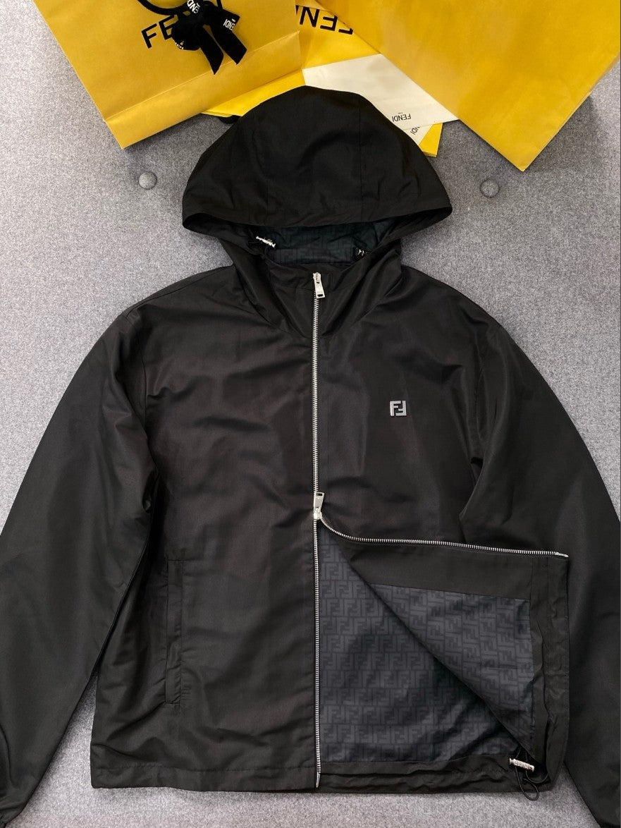 펜디 FF 메탈 로고 후드 집업 자켓