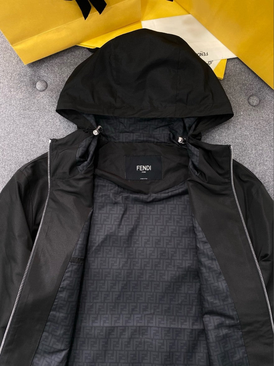 펜디 FF 메탈 로고 후드 집업 자켓