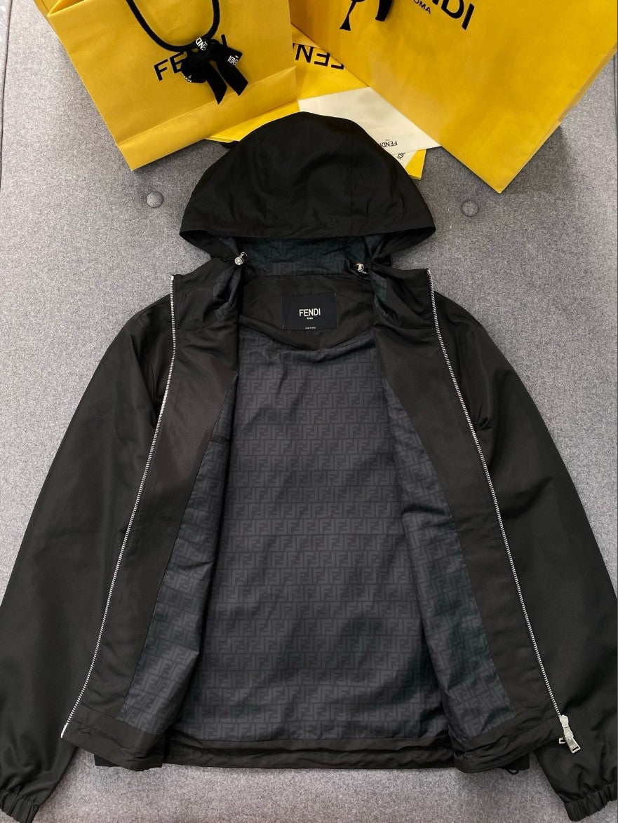 펜디 FF 메탈 로고 후드 집업 자켓