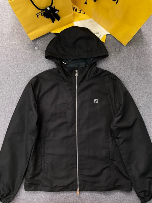 펜디 FF 메탈 로고 후드 집업 자켓