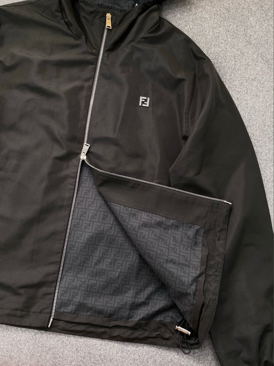 펜디 FF 메탈 로고 후드 집업 자켓