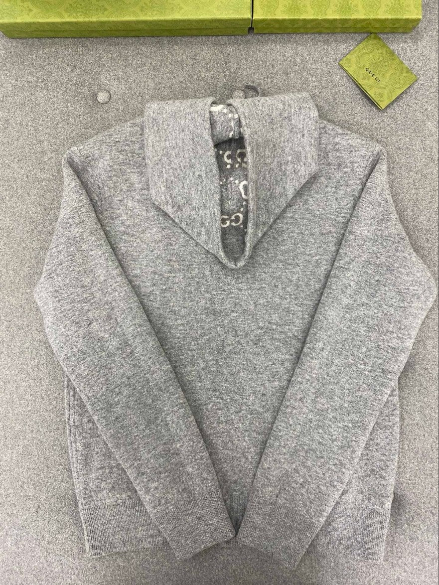 구찌 양면 울 후드 집업