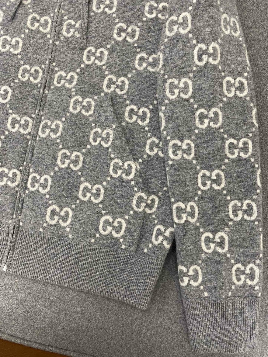 구찌 양면 울 후드 집업