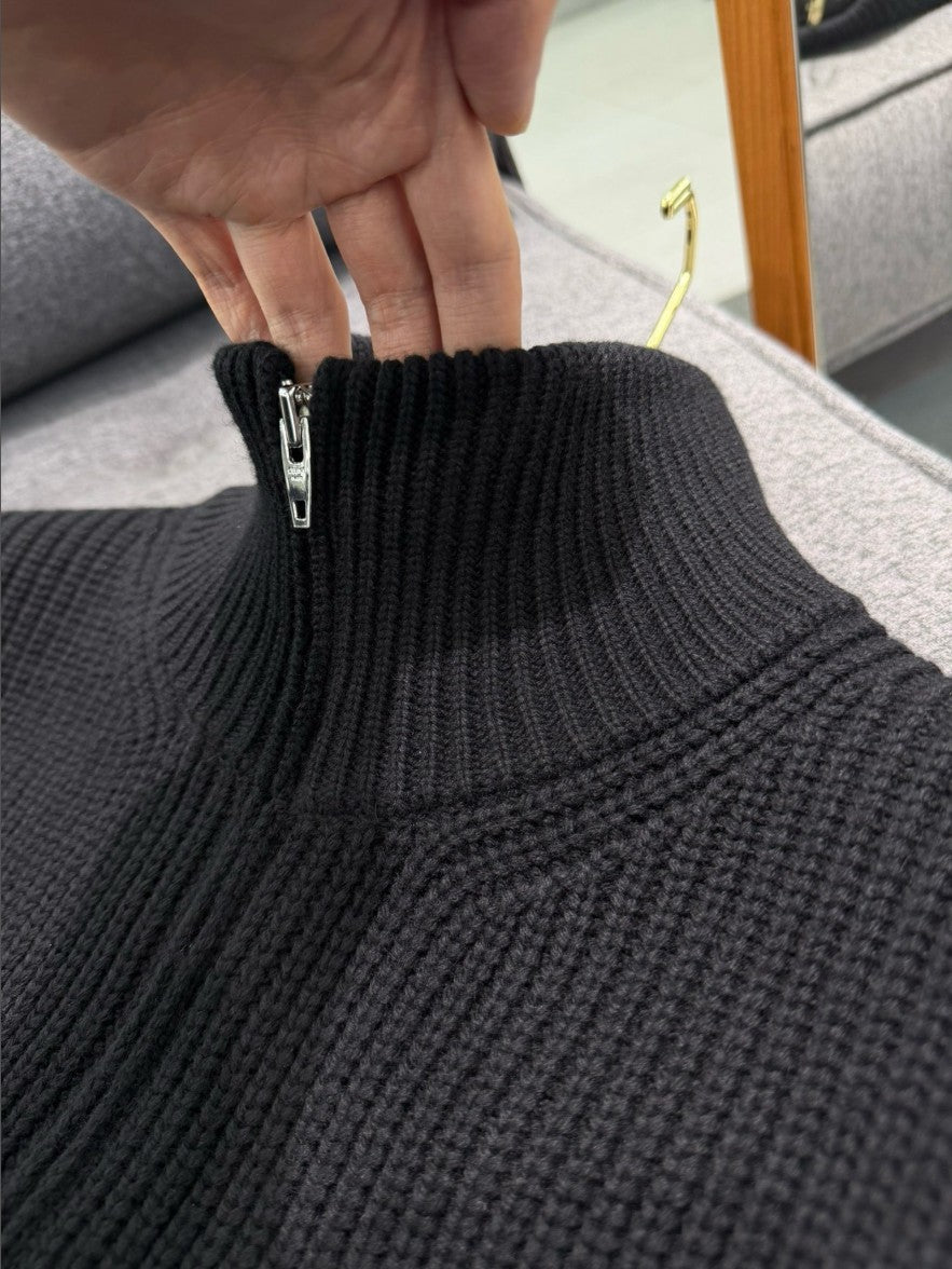 셀린느 자수 로고 니트 집업