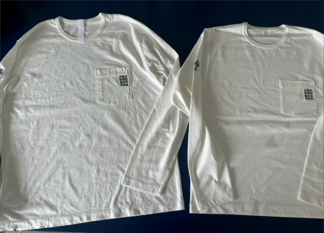 크롬하츠 포켓 자수 로고 긴팔티