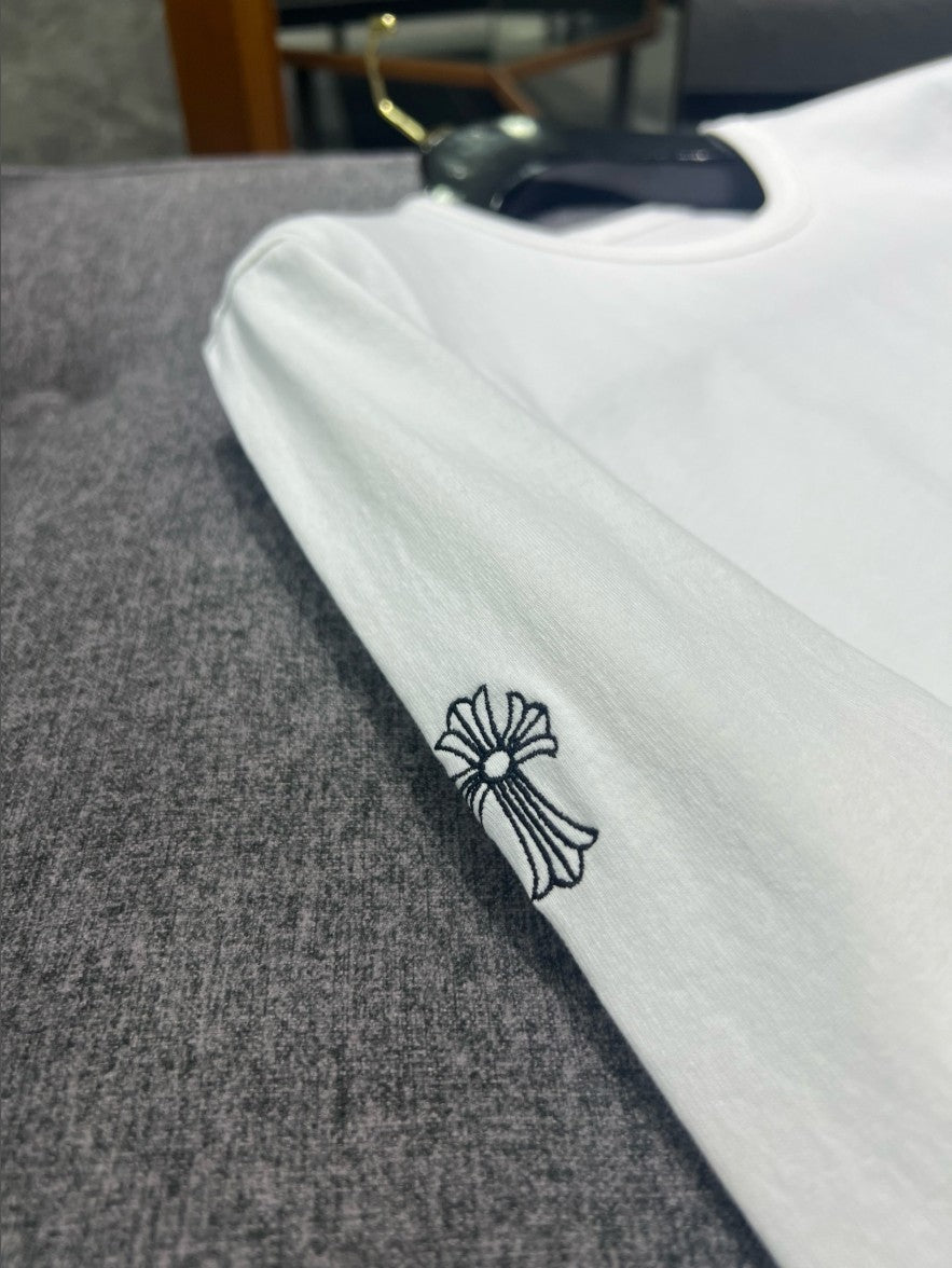 크롬하츠 포켓 자수 로고 긴팔티