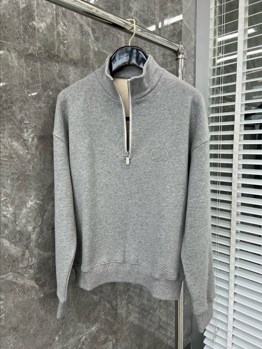 디올 CD 입체 로고 기모 반집업 맨투맨