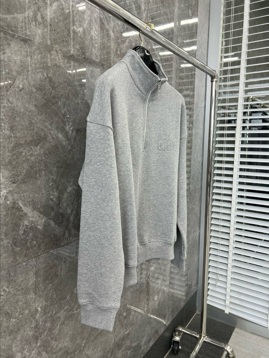 디올 CD 입체 로고 기모 반집업 맨투맨