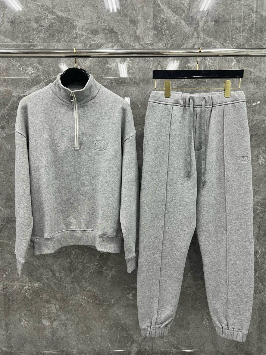 디올 CD 입체 로고 기모 바지