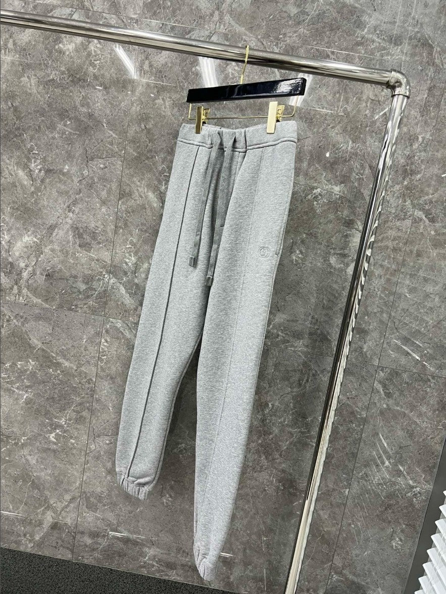 디올 CD 입체 로고 기모 바지