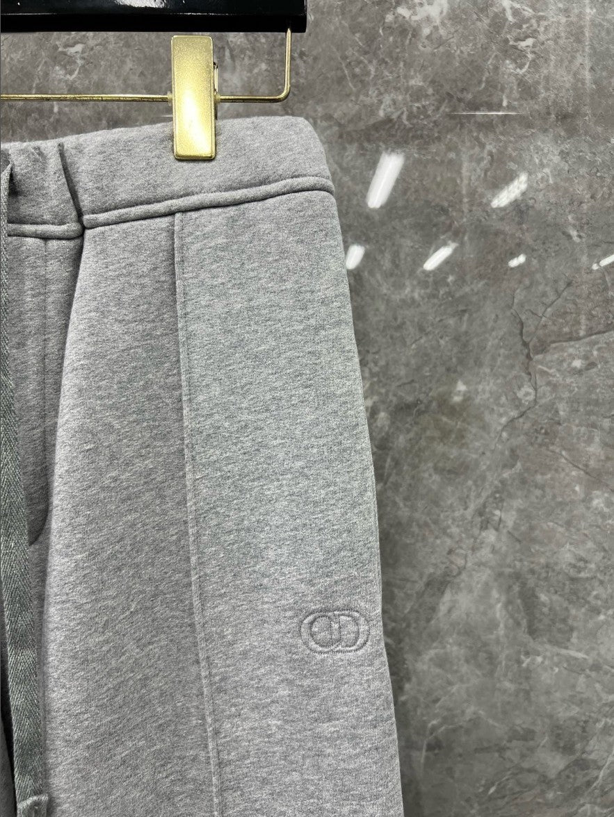 디올 CD 입체 로고 기모 바지