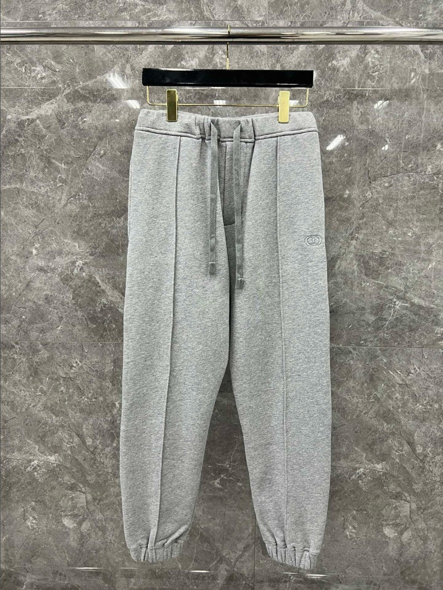 디올 CD 입체 로고 기모 바지