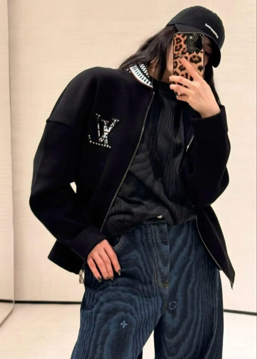 루이비통 LV 로고 카라 집업 자켓