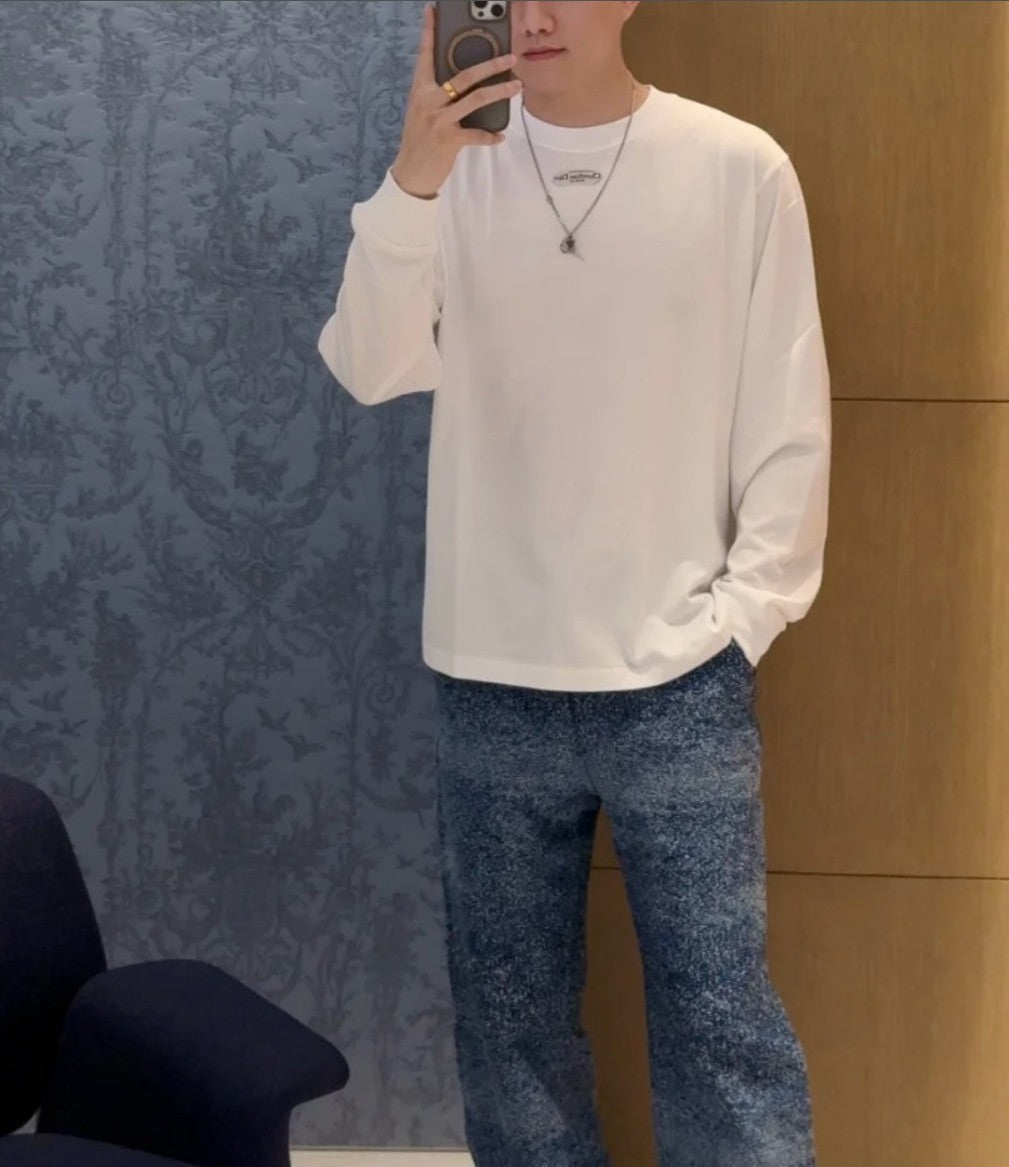 디올 레터링 로고 긴팔티