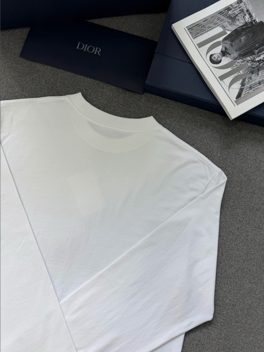 디올 레터링 로고 긴팔티