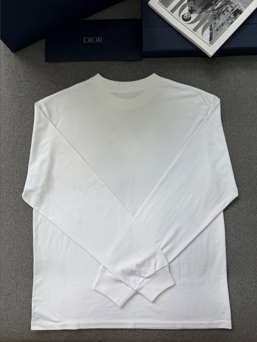 디올 레터링 로고 긴팔티