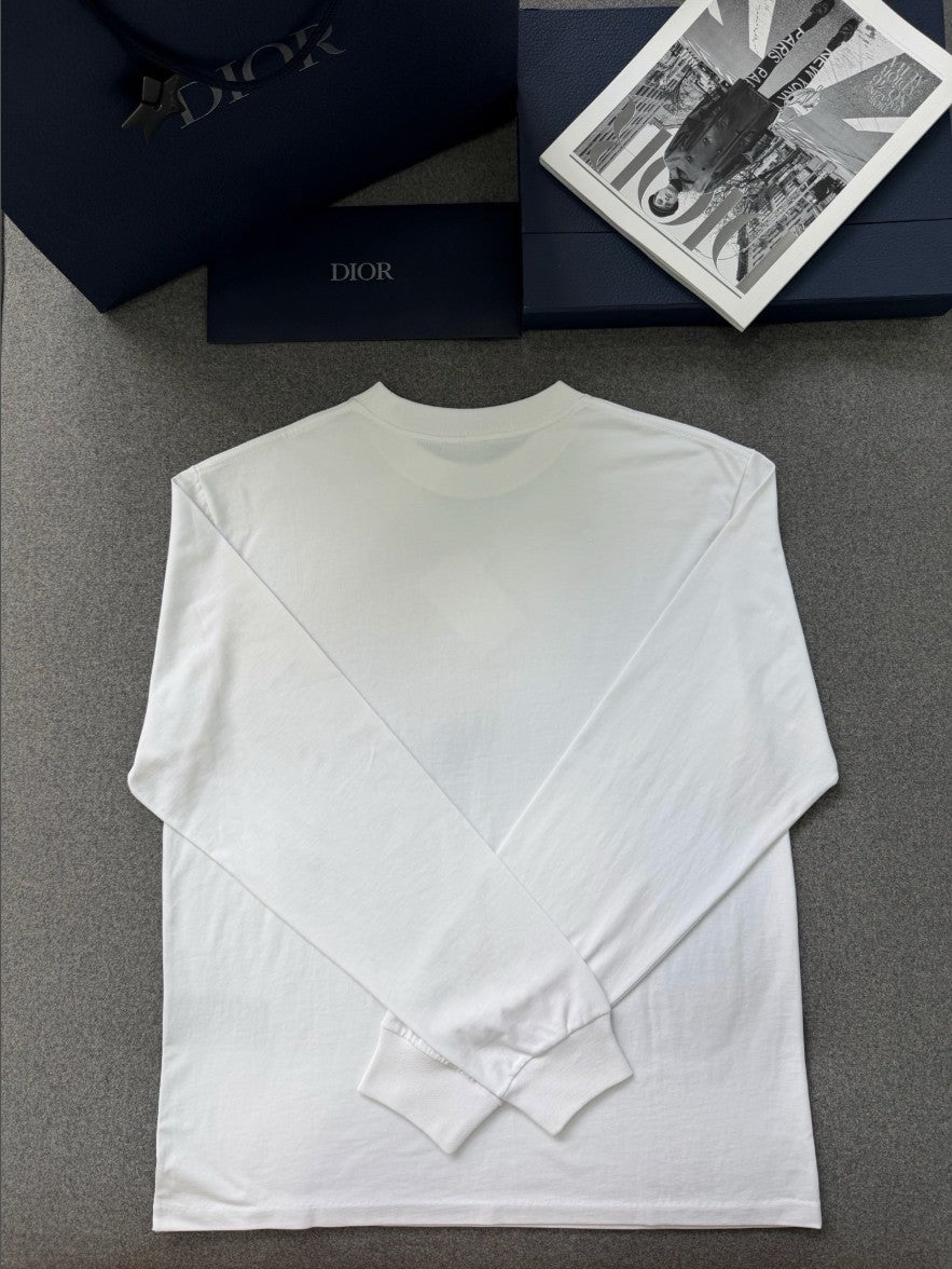 디올 레터링 로고 긴팔티