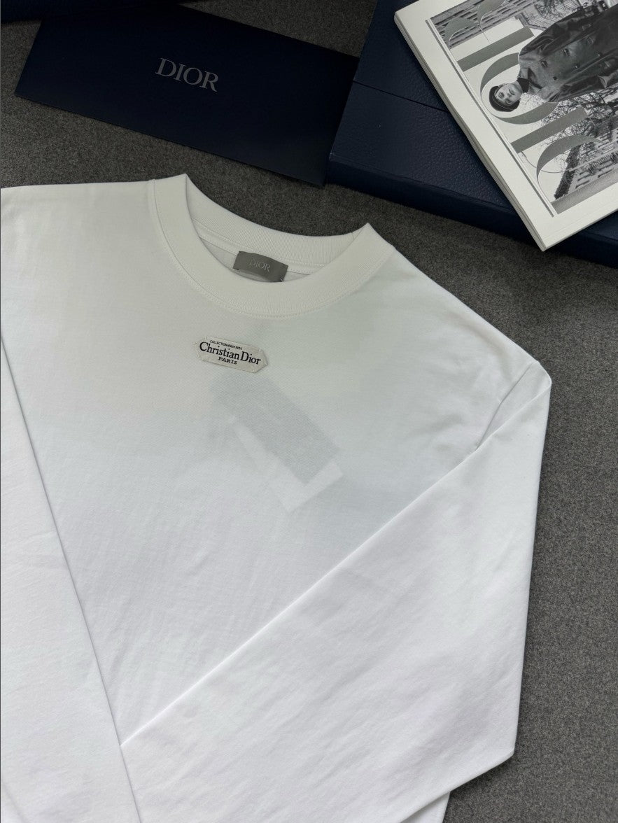 디올 레터링 로고 긴팔티