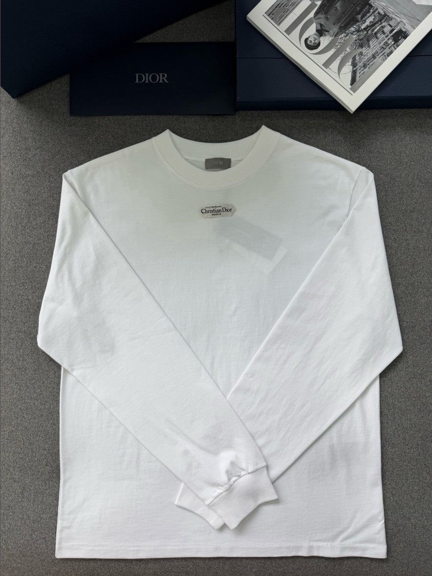 디올 레터링 로고 긴팔티