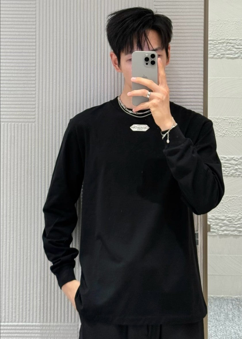 디올 레터링 로고 긴팔티