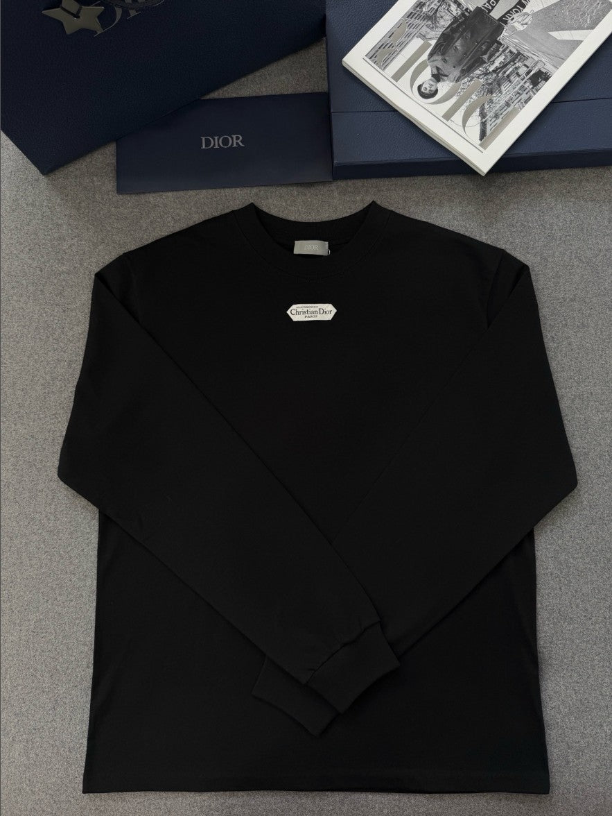 디올 레터링 로고 긴팔티