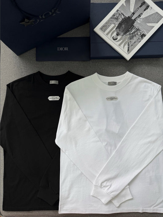 디올 레터링 로고 긴팔티