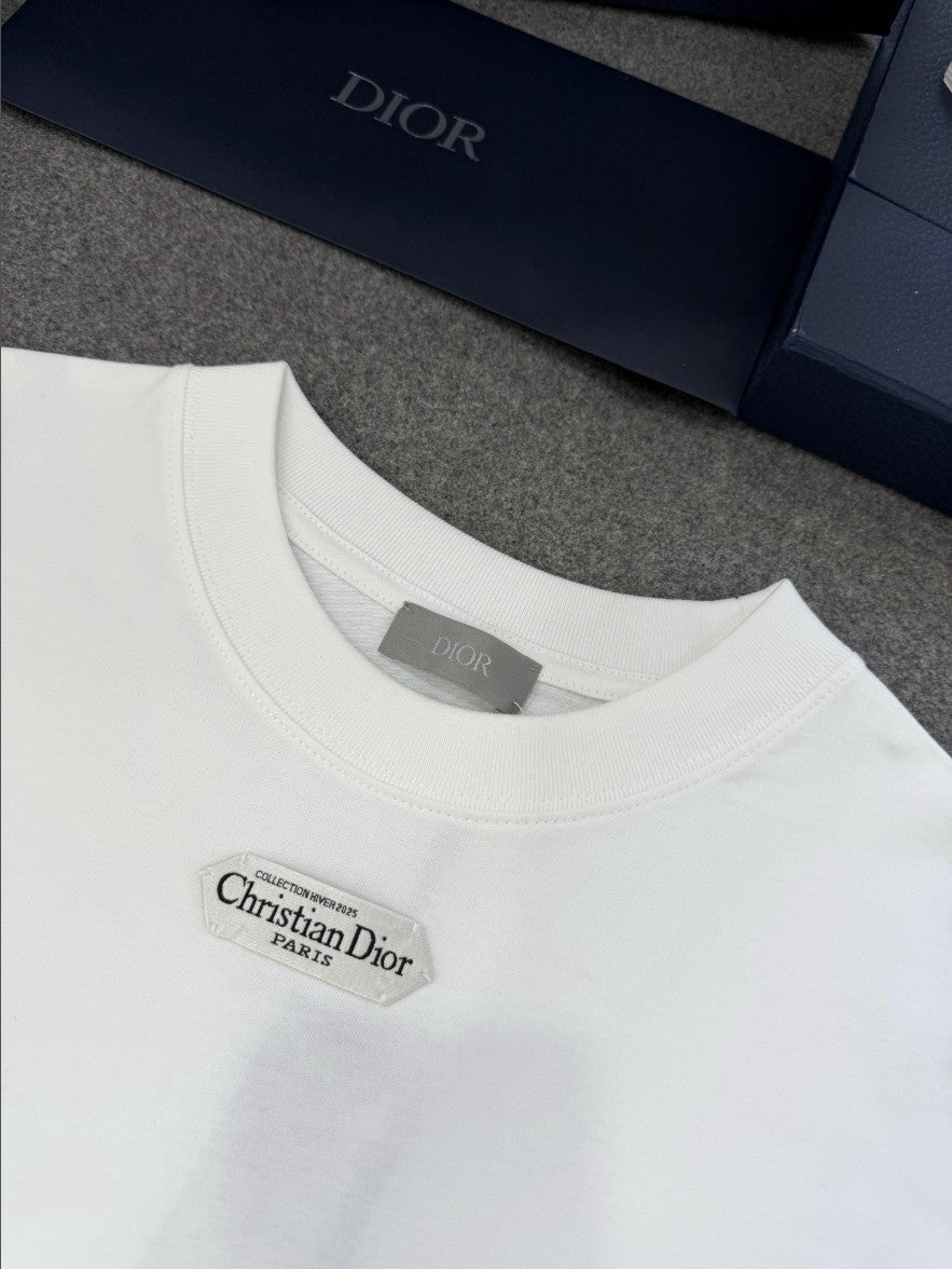 디올 레터링 로고 긴팔티