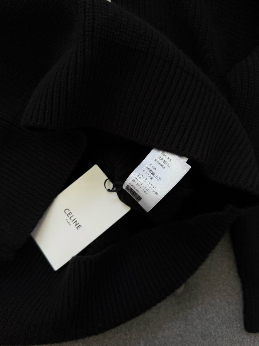 셀린느 레터링 로고 오버핏 풀오버 니트