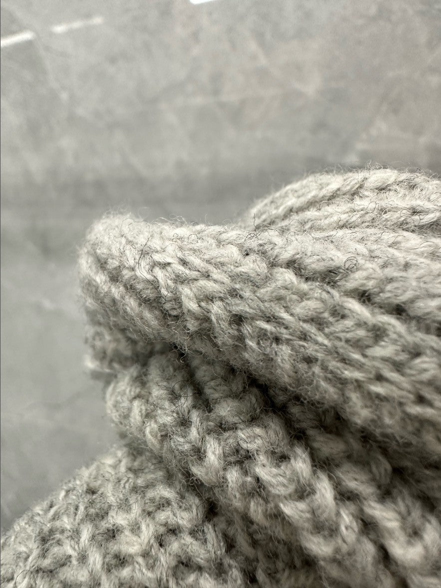 셀린느 레터링 로고 오버핏 울 후드 니트