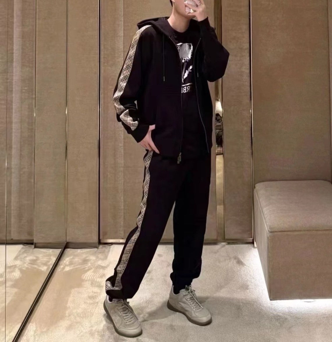 버버리 사이드 스몰 체크 바지