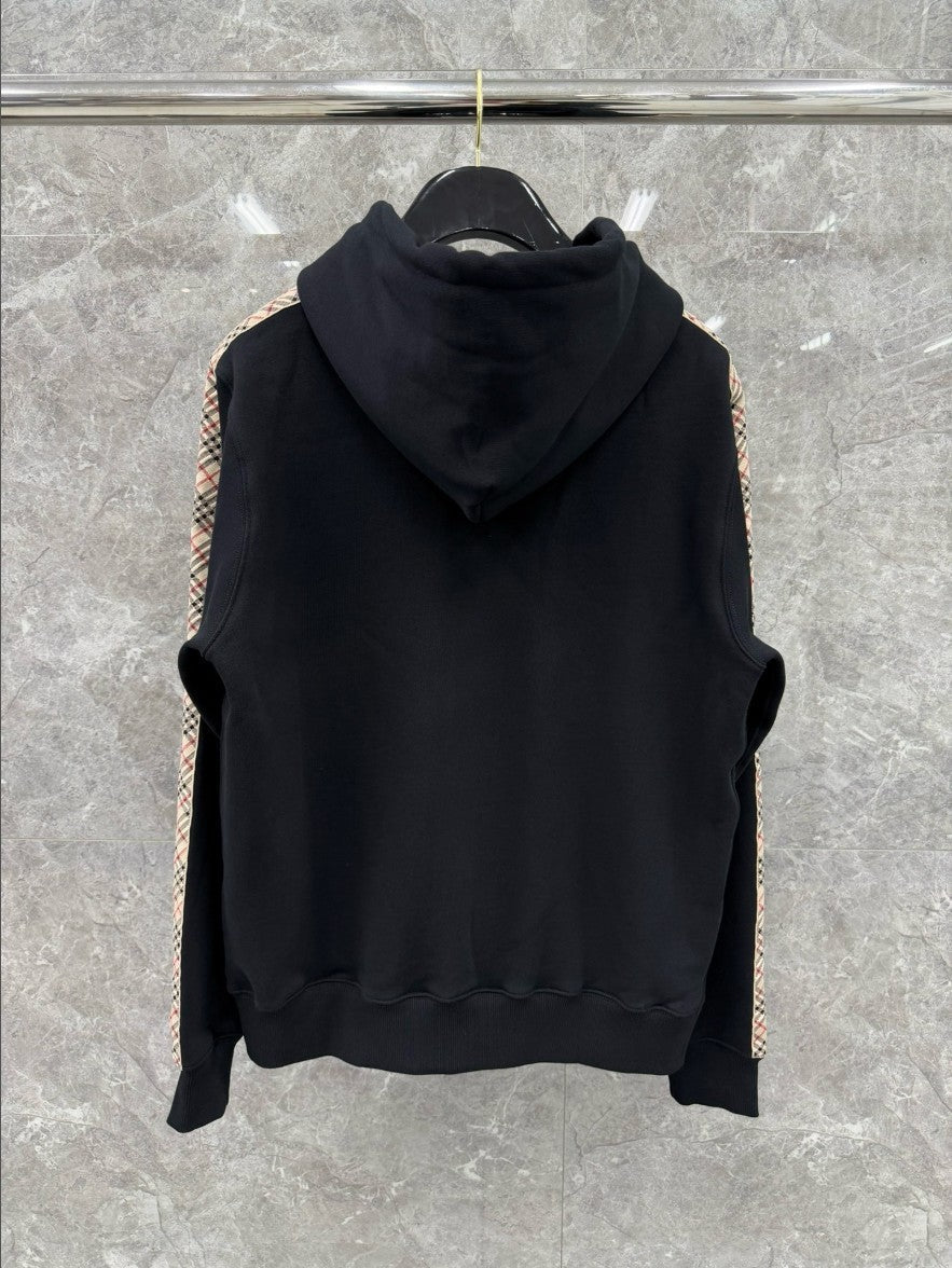 버버리 사이드 스몰 체크 후드 집업