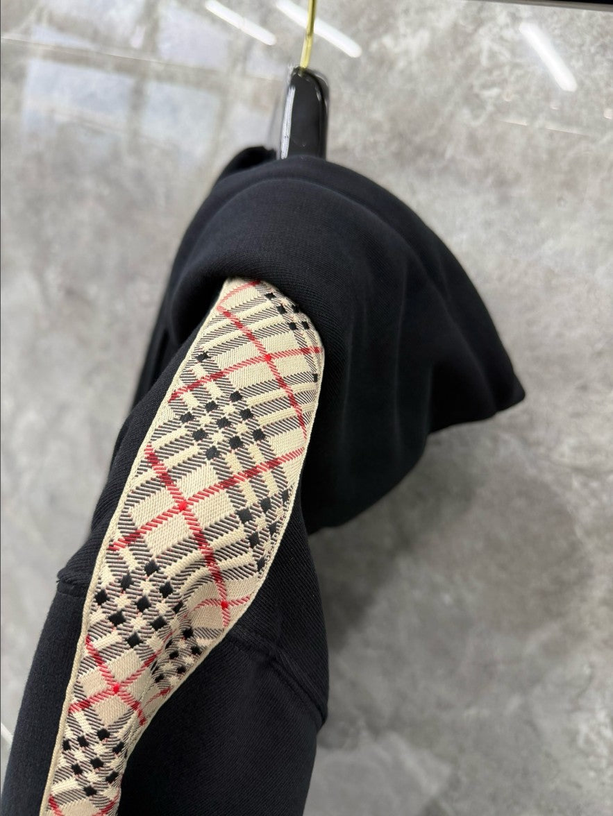 버버리 사이드 스몰 체크 후드 집업