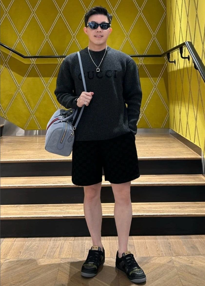 구찌 레터링 로고 울 캐시미어 니트