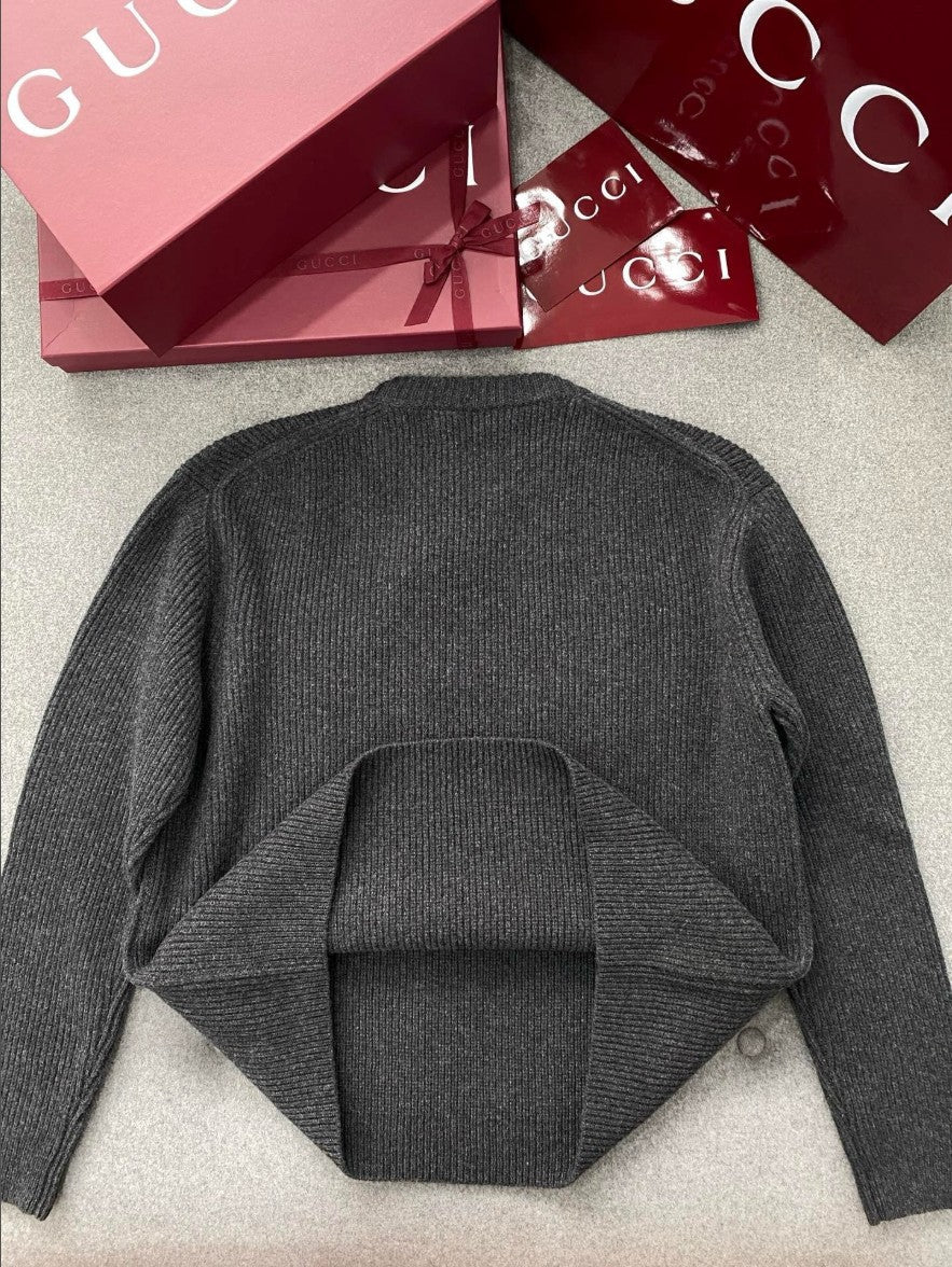 구찌 레터링 로고 울 캐시미어 니트