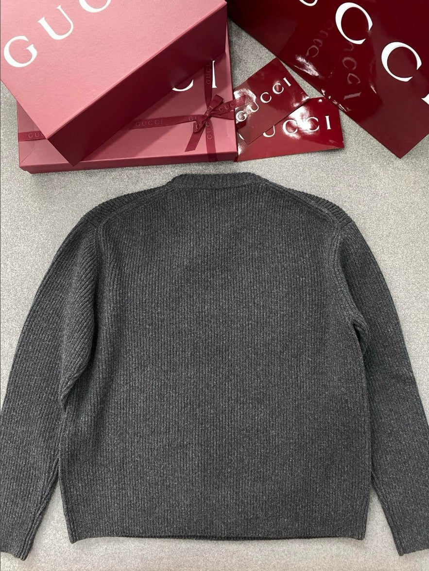 구찌 레터링 로고 울 캐시미어 니트