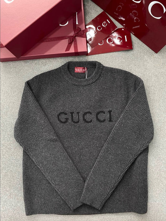 구찌 레터링 로고 울 캐시미어 니트