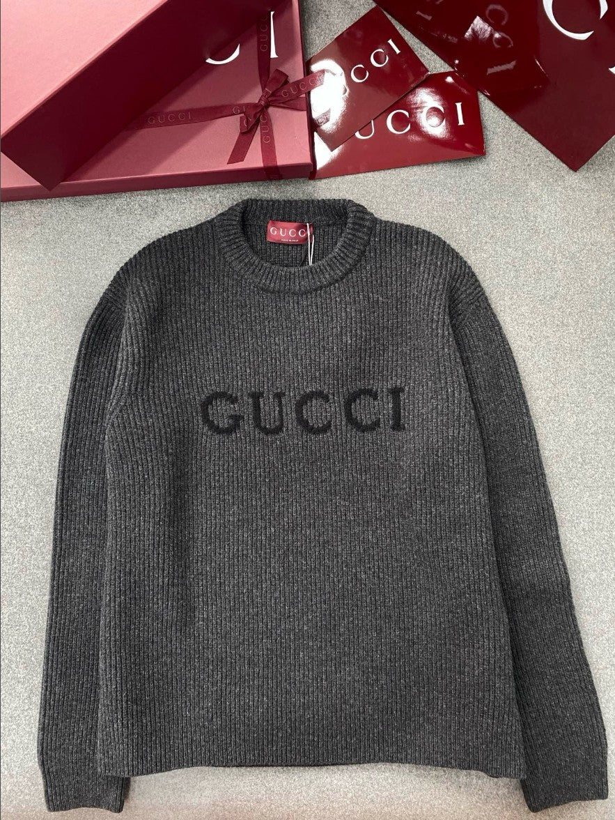 구찌 레터링 로고 울 캐시미어 니트