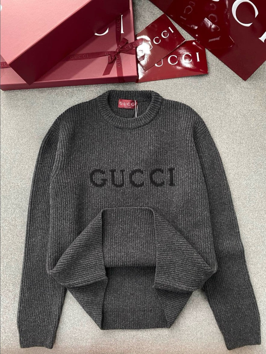 구찌 레터링 로고 울 캐시미어 니트